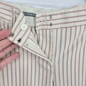 Pantalon Express Editor Taille 8 - Rayé Rose - Bon état, Idéal Pour Le Bureau